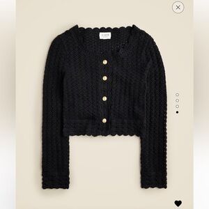 J crew Crochet cropped cardigan sweater